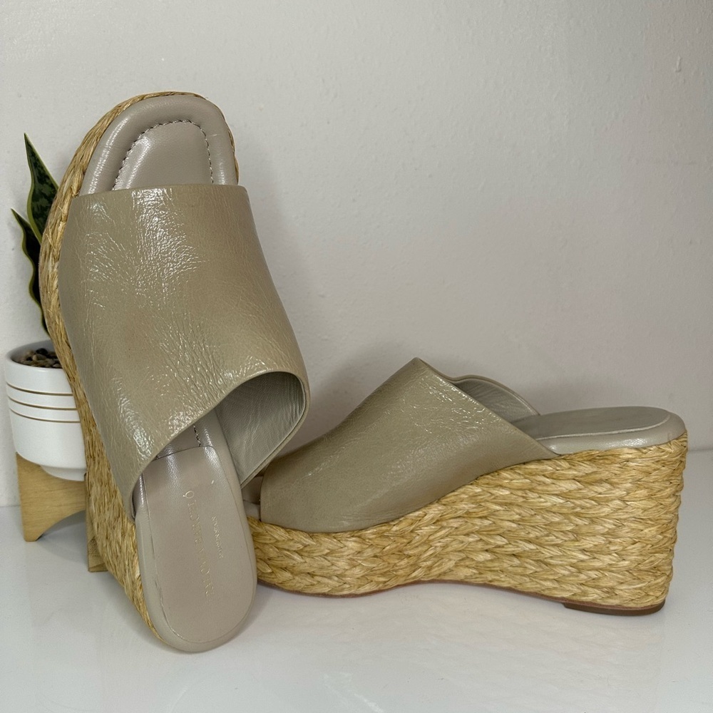 Paloma Barcelo Tan Woven Wedges - Picture 11 of 14